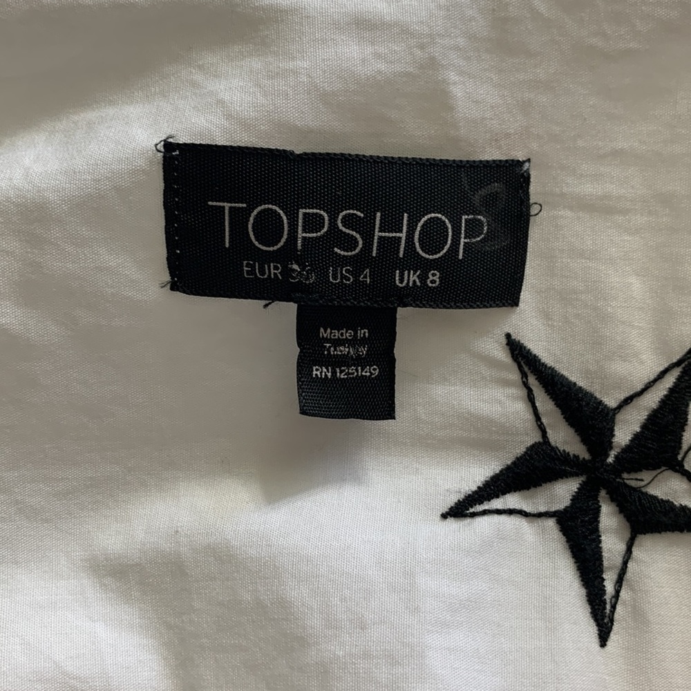 Topshop Embroidered Button Down Top - image 7